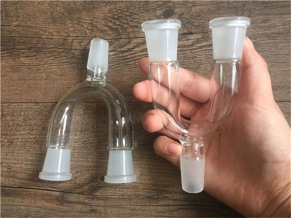 Glass adapter 14mm 18mm female male Glass adapter double bowl adapter two size for glass bongs