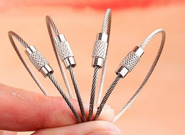 1000Pcs/Lot Outdoor Camping Edc Gear Multifunctional Rope Key Ring & Stainless Steel Wire Chain Keychain Tool B2