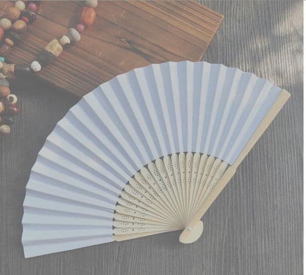 100 pcs/lot 21 cm Wedding White color Paper Hand Fan Wedding Party Decoration Promotion Favo