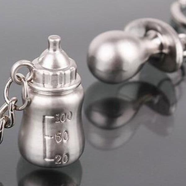 Wholesale-Baby's Bottle And Pacifier Keychain Wedding Favors And Gifts Wedding Souvenirs Wedding Supplies Baby Shower Favors Hot