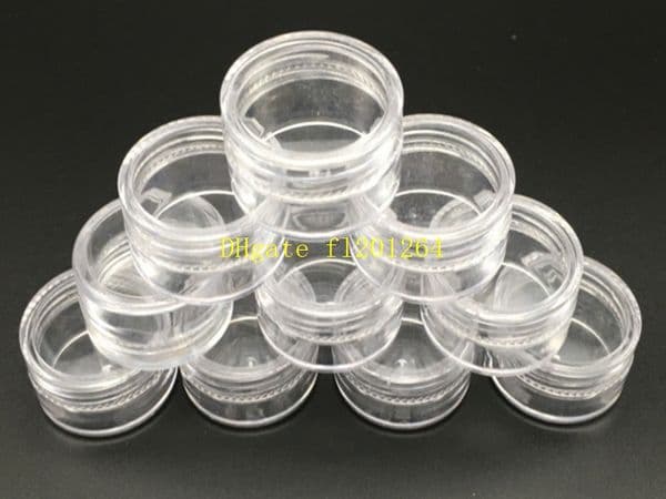 500pcs/lot Fast shipping 10g Clear Empty Cream Jar 10ml Transparent Cream Pot Display Case10cc Cosmetic Packaging