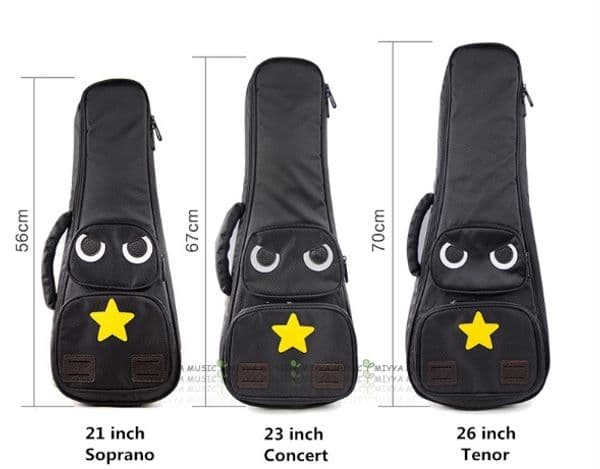 Free shipping High quality Fashion design owl pattern 21/ 23 / 26 inch Super thick with cotton 15mm Waterproof fabric ukulele bag backpack