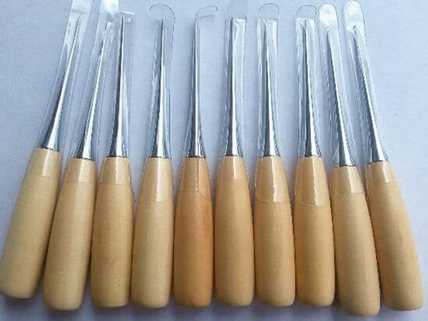Professional Leather Wood Handle Awl Tools For Leathercraft Stitching Sewing