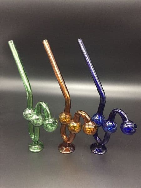 2pcs Glass Oil Burners Big thick Colorful Snake like Glass Pipes Bong Glass tobacco Water Pipes for smoking Hookahs Pipe