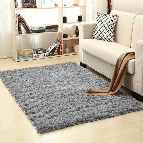 Non-slip Carpet Fluffy Rugs Anti-Skid Shaggy Area Rug Dining Room Home Bedroom Carpet Living Room Carpets Floor Yoga Mat Free ShippingL260520WKD0