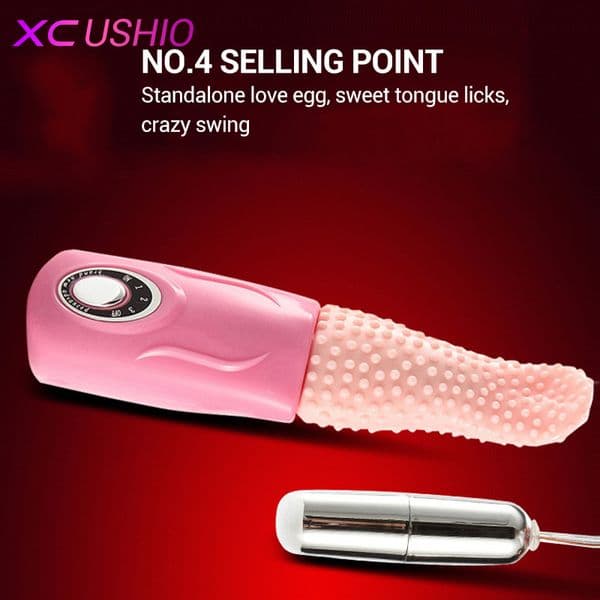 USB Charging Electric Tongue Swing Vibrating Tongue Oral Clitoral Stimulator Clit Vibrator for Women Licking Toys Sex Toys 0701
