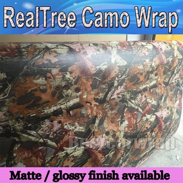 NEW Mossy oak Tree Leaf Camouflage Realtree Car Wrap TRUCK CAMO TREE PRINT DUCK graphics design size 1.52 x 30m/Roll