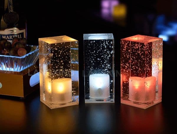 led bar table lamp charging crystal table lamp night light colorful romantic coffee shop KTV restaurant bar lamp