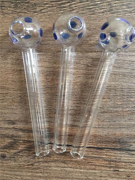 2pcs/lot Coloreful Glass Oil Burner Tube Oil Pipe Nail Glass Oil Pipe Thick heady glass tube tobacco pipe