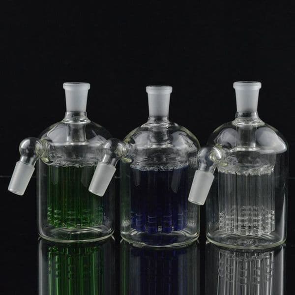 Glassdiy Glass Ash Catcher 14mm 18mm 4.5 Inch Mini Glass Bong Ash Catchers Thick Pyrex Clear Bubbler Ashcatcher 45 90 Degree