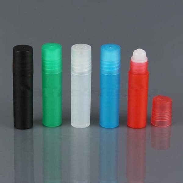 5ml Roll on Plastic Bottle for Essential Oil Empty Aromatherapy Perfume Bottles Refillable Metal Ball F2017553
