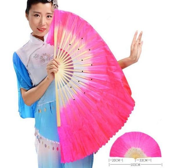 Hot Festive Chinese silk dance fan Handmade fans Belly Dancing props 5 colors KD