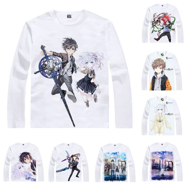 Anime Shirt Hand Shakers T-Shirts Multi-style Long Sleeve Single Gear Tazuna, Sproutcket Koyori Cosplay Motivs Hentai Shirts