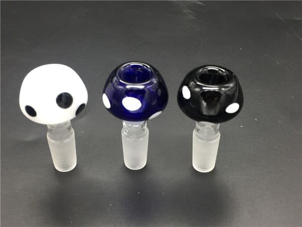 Mushroom shape Glass Bong Slides Bowl Piece male 14mm 18mm bowls pieces 14mm water pipes slide smoking pipes wax oil bowl