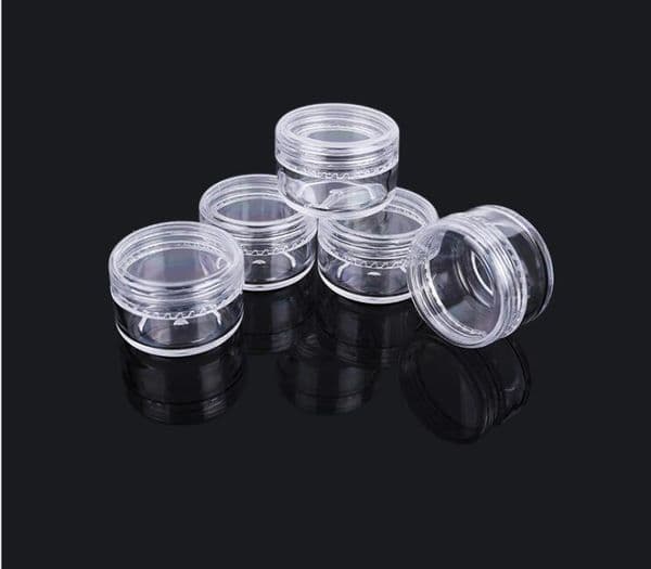 2ML Clear Plastic Empty Jar 28x13MM Clear Lid 2Gram Pot Sample Size For Cosmetic Cream Eye Shadow Nails Powder Jewelry lin2491