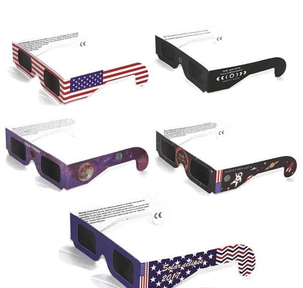 USA Solar Eclipse Glasses Paper Solar Glass Viewing Eyeglasses Protect Your Eyes Safe when 21th August DHL Fast