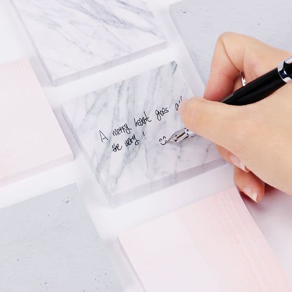 1PC Marble Texture Self Adhesive Memo Pad Sticky Notes Sticker Label School Office Supply Escolar Papelaria