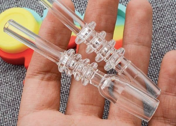 high quality quartz nail Tips Kit Quartz Stick Nail 10 14 18mm Quartz Straw Glass Hookah Water Pipe bong