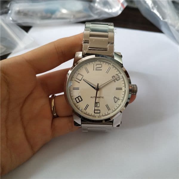 Hot sale Mens luxury watch mechanical watch automatic watches man wristwatch stainless steel band Transparent Glass Back MB07