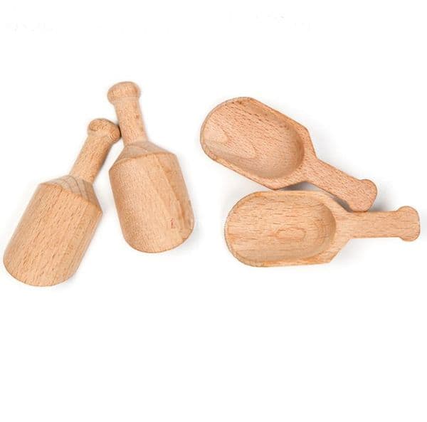 200pcs/lot Mini Wooden Scoops Bath Salt Powder Spoon Bath Shower SPA Tool Bath Salts Candy Laundry Detergent Powder Spoon SN1476