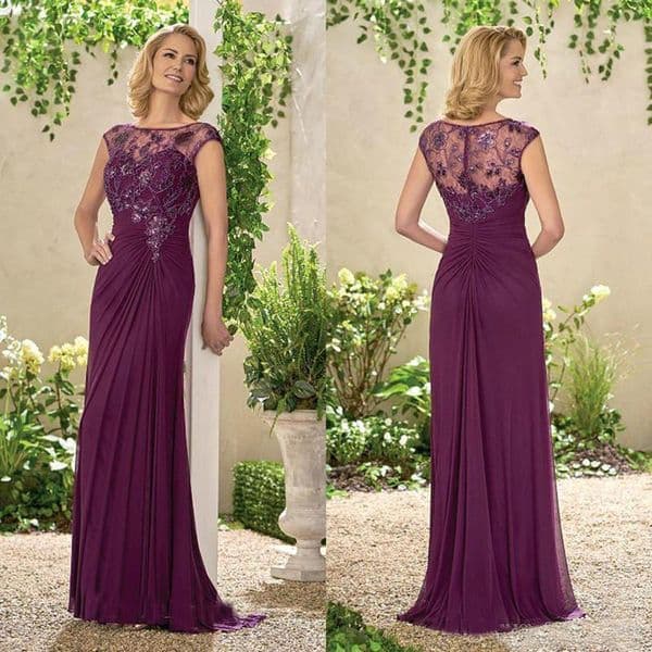 Elegant Long Sheath Mother of the Bride Dresses Zipper Back Formal Godmother Evening Wedding Guests Dress Custom Made Bridesmaid Dresses
