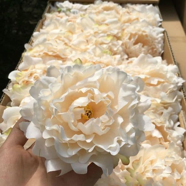 Artificial Flowers Silk Peony Flower Heads Wedding Party Decoration Supplies Simulation Fake Flower Head Home Decorations Wholesale 15Cm B2