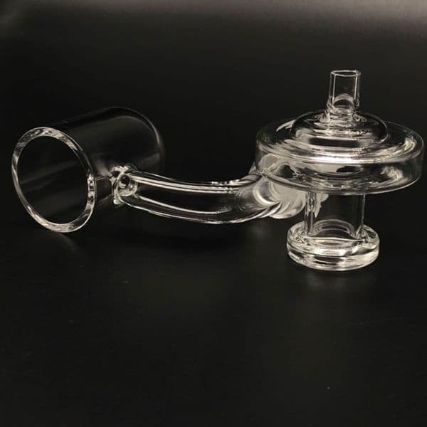 Flat Top Round Bottom Quartz Banger 25mm OD With Glass Grand Cap Round Base Quartz Banger Nails For Glass Bongs Water Pipes