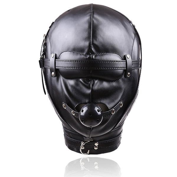 2026 New Bondage Toys Headgear With Mouth Ball Gag BDSM Erotic Leather Hood Men Adult Games Sex SM Mask For Couples Ma30 S1024 Free Shipping