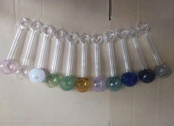 Smoking pipes Ball Glass Oil Burner Pipe Smoking Bowl Water Hookahs bongs Colorful bubble new round glass direct fired pot