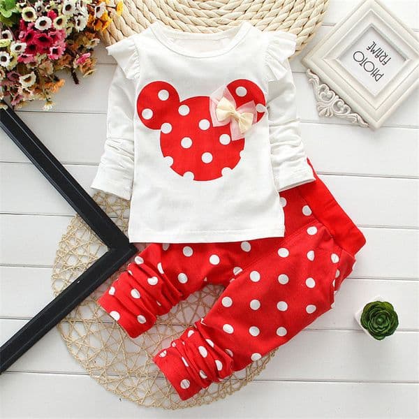 2026 New Free Shipping Kids Clothes Girl Long Sleeve Cotton Cartoon Casual Baby Clothing Retail Children Suits Designer