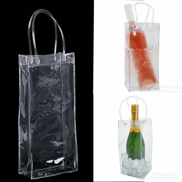 Wine Beer Champagne Bucket Drink Ice Bag Bottle Cooler Chiller Foldable Carrier Favor Gift Festival Bags