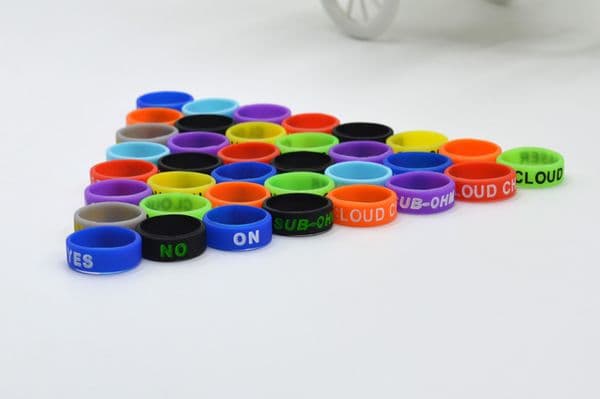 Silicon band engraved beauty ring Non-Slip Non-Skid 22mmx7mm silicone band for mechanical mods rda tank decorative mech DHL