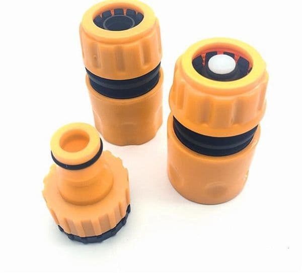 hot patio lawn 3pcs fast coupling adapter drip tape irrigation hose connector with 1 2 3 4 barbed garden water connector irrigation tool
