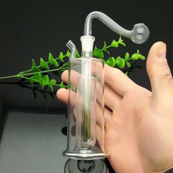 Hookahs A Small Pot of Two Layer Core Hookah ,Wholesale Bongs Oil Burner Pipes Water Pipes Glass