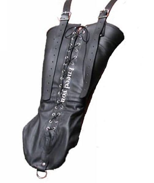 Over Shoulder Bondage Arm Binder Glove,Leather Full Sleeve Armbinder,Restrains Arms Behind Back Accessories Y18101501