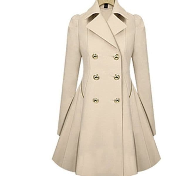 Wholesale- 2017 New Autumn Spring Women Casual Cotton Trench Coat Solid Turn-down Collar Long Sleeve Slim Fashion Women Coat Outerwear