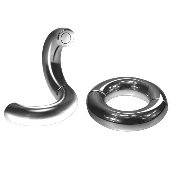 5 size for choose Heavy Duty Magnetic Stainless steel Ball Scrotum Stretcher metal penis cock Ring Delay ejaculation Sex Toy men Y1892804