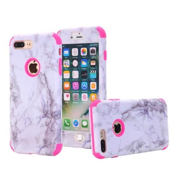 Shockproof Marble Cover Case for iPhone 7 8 Plus 6 6S Plus 5 5S SE Luxury Silicone Hard Plastic Protective Cover for iPhone 7 8 6 Plus
