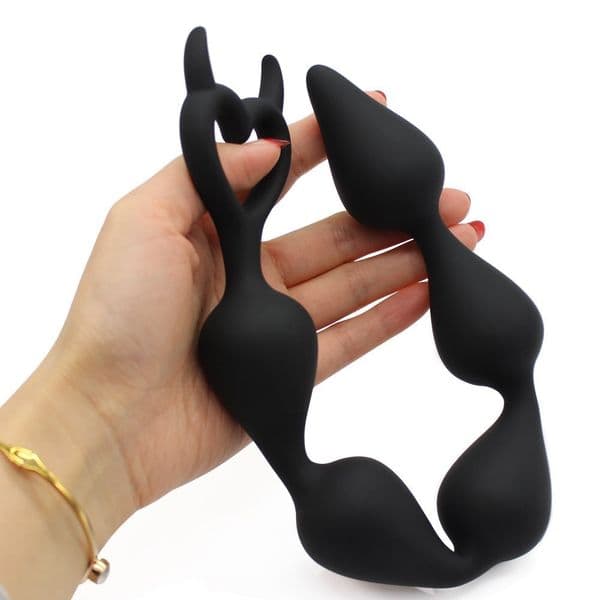 2018 New Arrival Big Silicone Anal Beads Flexible Butt Plugs Anal Sex Toys Sex Products Unisex Anal Balls 36*3.5 cm S924