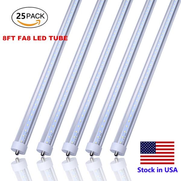 LED Tube T8 8FT Single Pin FA8 LED T8 Tube Light 45W 8 Foot LED Tubes SMD2835 190LEDs 100LM/W AC85-265V