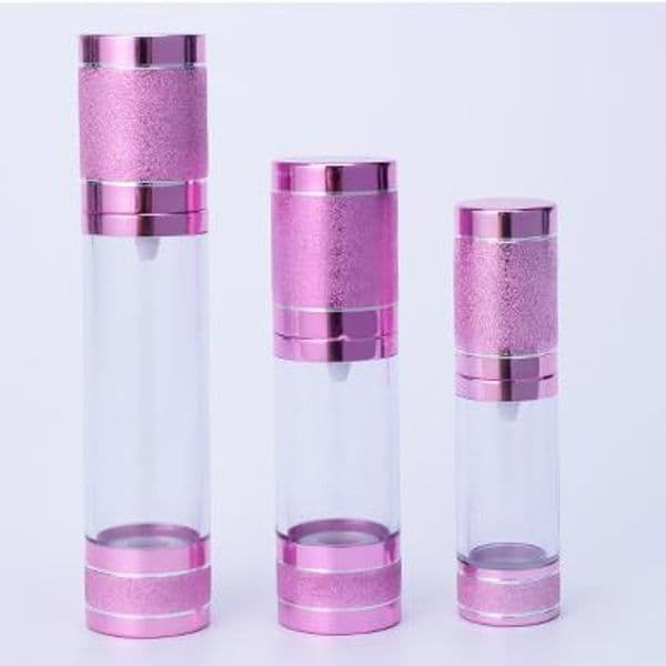 15 30 50 ML Empty Airless Pump Bottles Travel Lotion Pump Containers/Airless Lotion Dispenser - for Refillable Cosmetic Bottle, Foundation