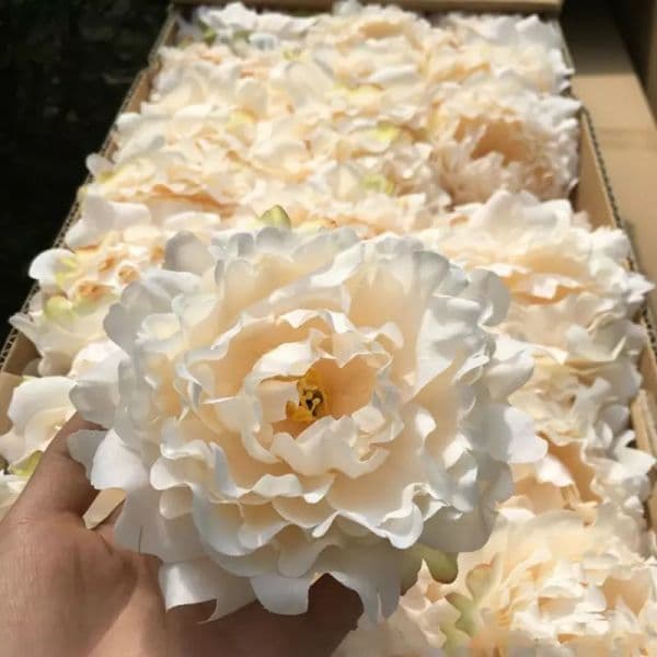 high quality 15cm Silk Peony Flower Heads Wedding Party Decoration Artificial Simulation Silk Peony Camellia Rose Flower
