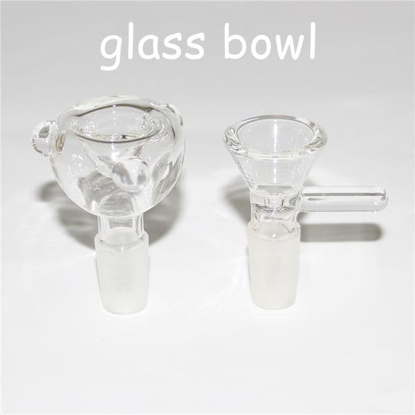 Assorted 14mm male Glass Bowl Water Smoking Pipes Hookah Bong Holder Filter Tobacco Cigar Pipe Ash Catcher Smoke Bowls