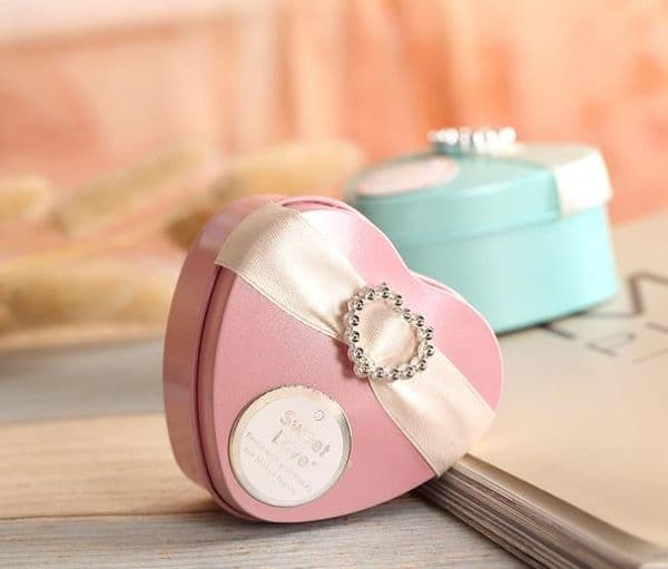 Heart Shape Metal Tin Candy Box Fashion Wedding Birthday Christmas Favors Choclate box Sweets Jewelry presents gift Wrap party decoration