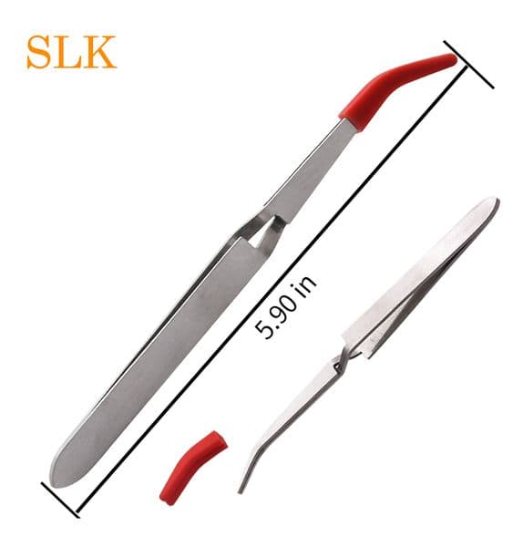 Independent packaging Silicone tipped tweezer Stainless steel tweezers dab tool tipped tweezer with silicone cover Tips smoking accessories