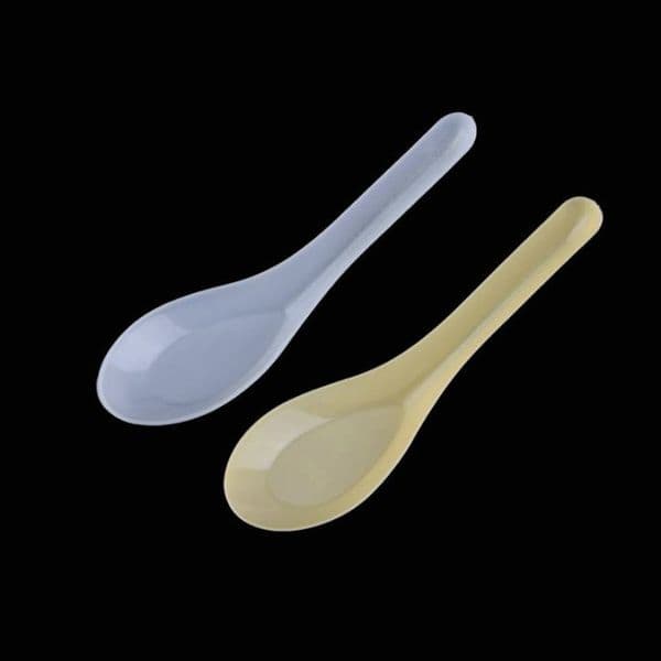 3600pcs food Soup Spoons Saimin Ramen White Plastic Spoon Outdoor Disposable Dining Food Sale Fast Water-ice cake