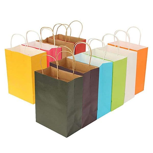 Hot 9 Assorted Small Paper Party Bags with Handles Birthday Wedding Party Gift Bags