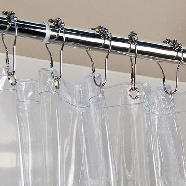 Stainless Steel Curtain Durable Shower Curtains Hooks Rings Home Hotel Bath & Toilet Supplies B2