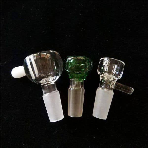 Free shipping Glass Bowls 14 mm 18 mm Male Joint glass water bowls dry herb Catcher Holder bowls For Bongs Water Pipes
