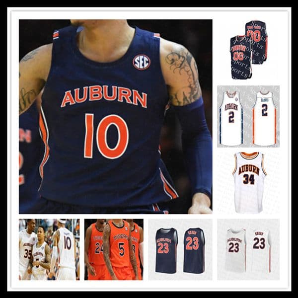 NCAA College AU Tigers Basketball Jersey Jabari Smith Isaac Okoro Chuma Okeke K.D. Johnson Wendell Green Jr. Walker Kessler Devan Cambridge Chris Moore Flanigan Custom